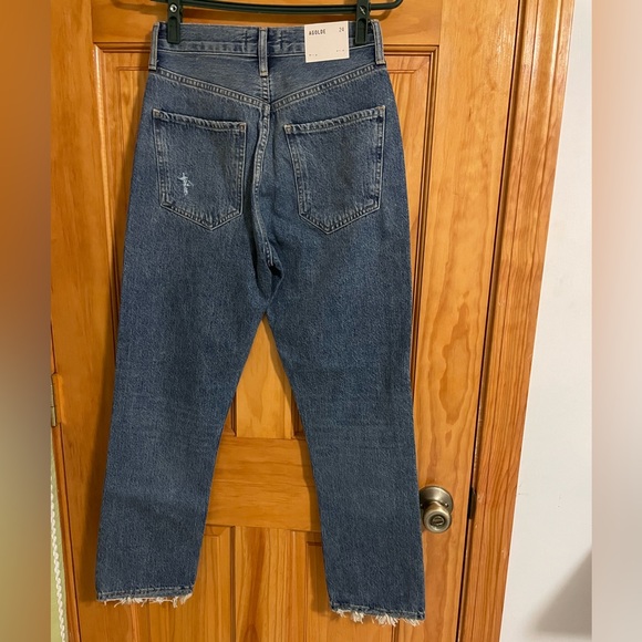 AGOLDE size 24 Riley Crop High Rise Straight Jeans *Never Been Worn* - Picture 4 of 4